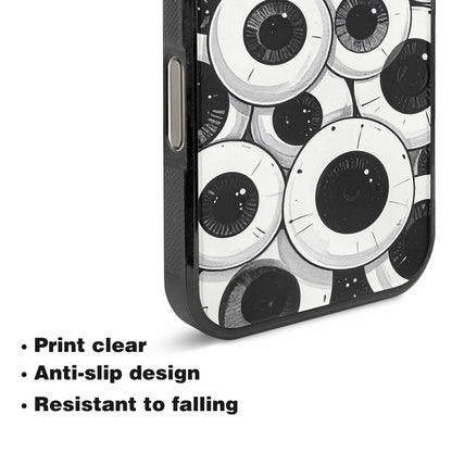 iPhone 16 Pro Max Case — Googly Cartoon Eyeballs Custom, Customized Protective Case