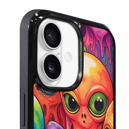 iPhone 17 Case — Melting Aliens Pattern Alien Scifi, Custom Designed Case Cover