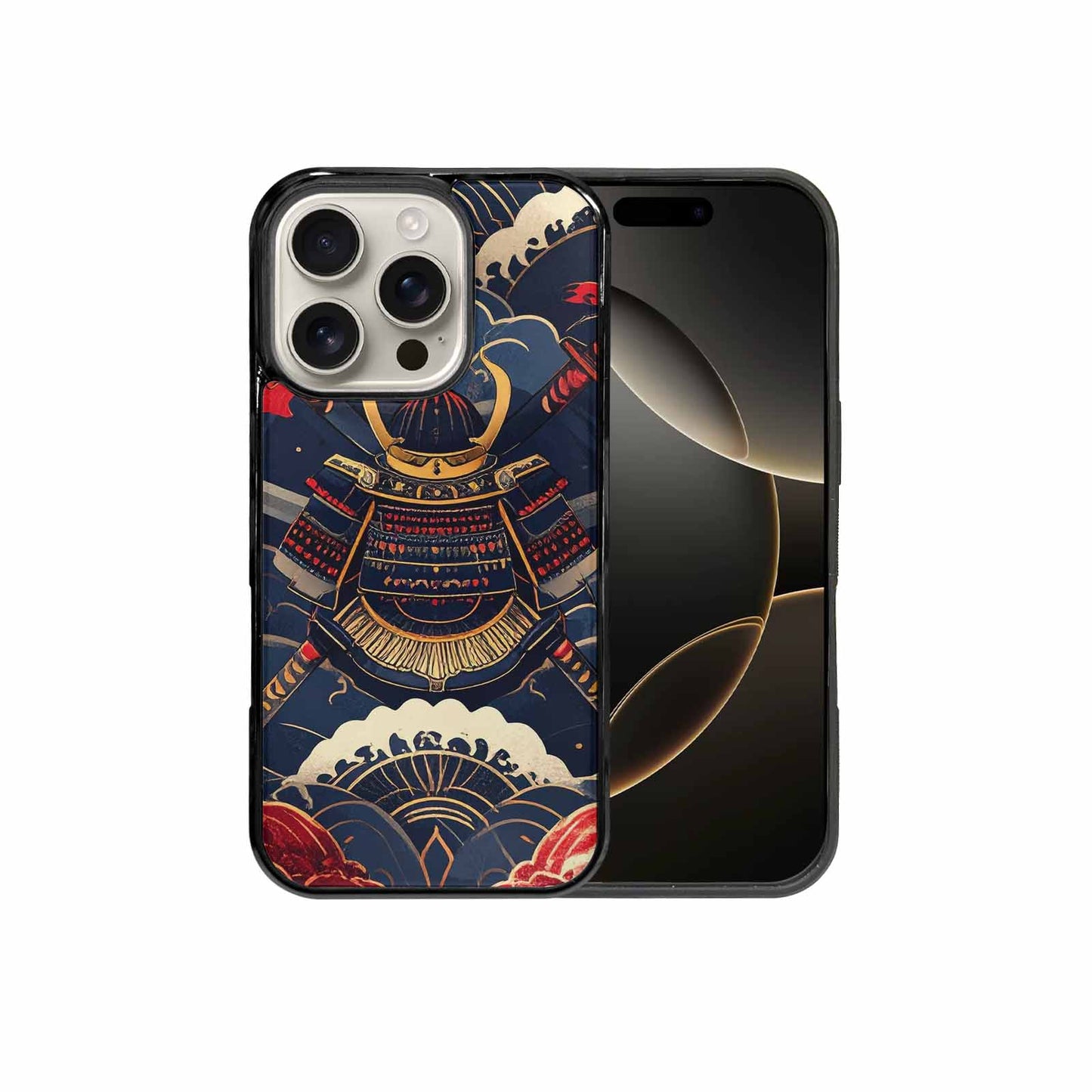 iPhone 16 Pro Case — Samurai Art Repeat Pattern, Personalized Phone Case