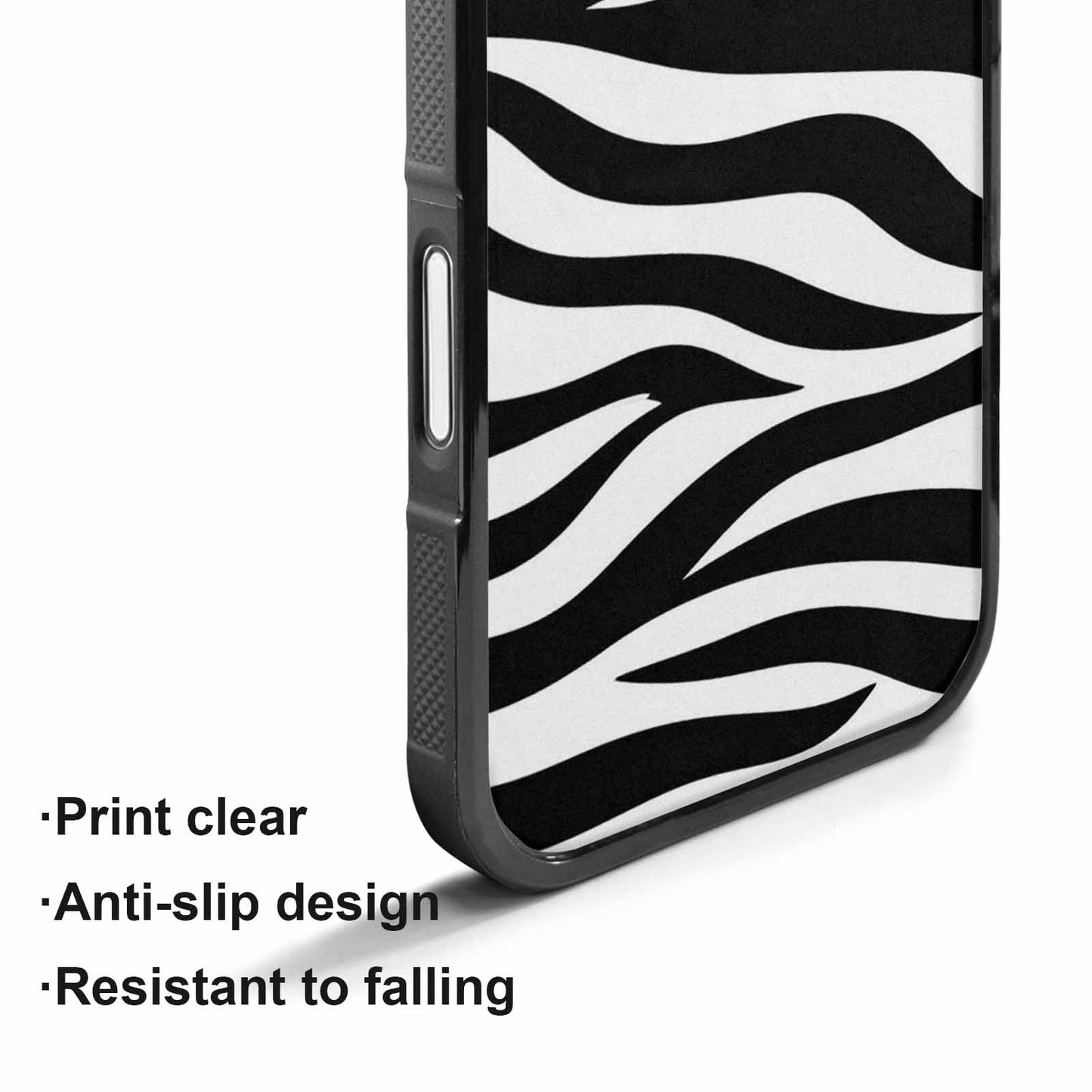 iPhone 17 Case — Zebra Print Black White Custom Animal, Customized Protective Case