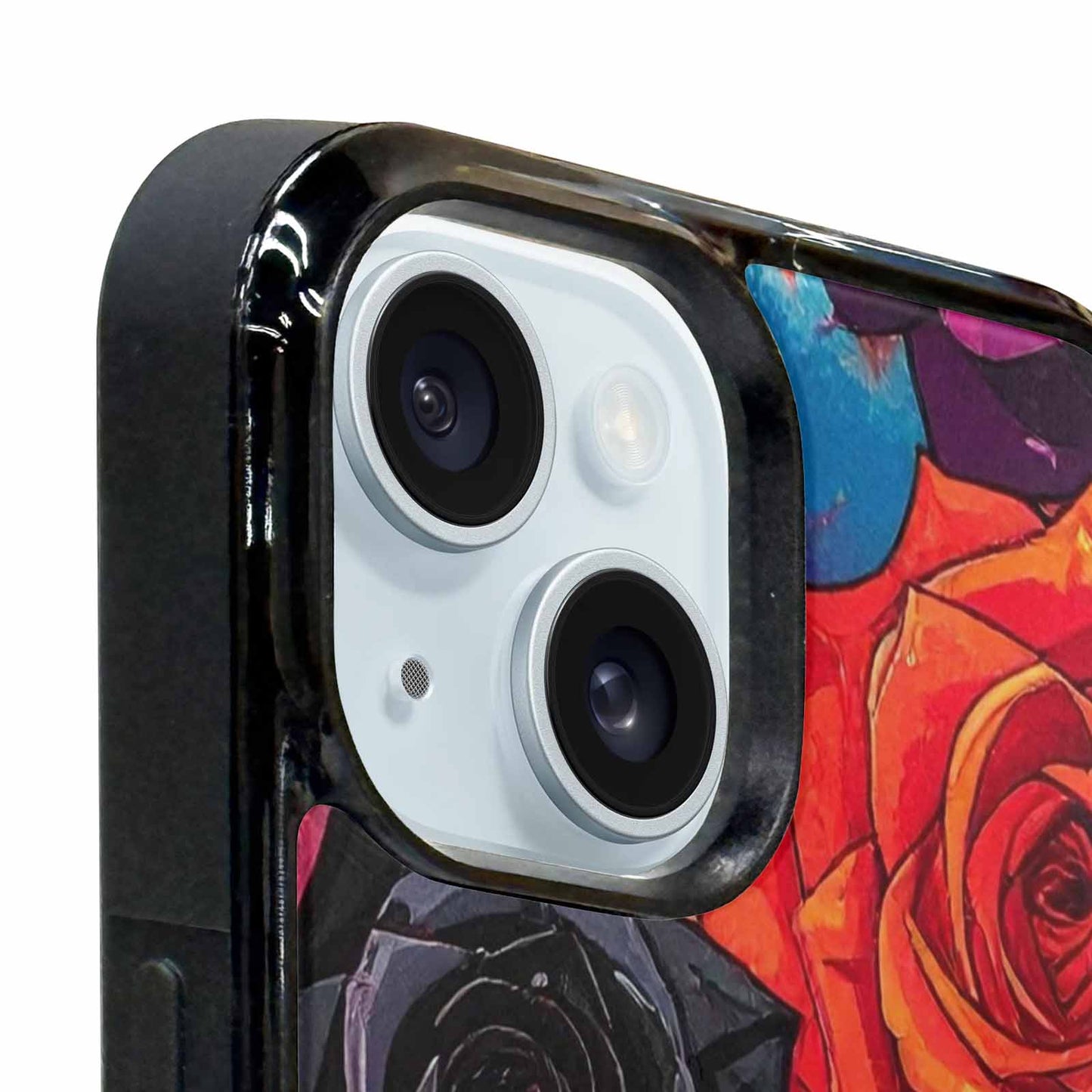 iPhone 15 Plus Case — Gothic Rose Gothic Roses Pattern Hundreds, Custom Designed Case Cover