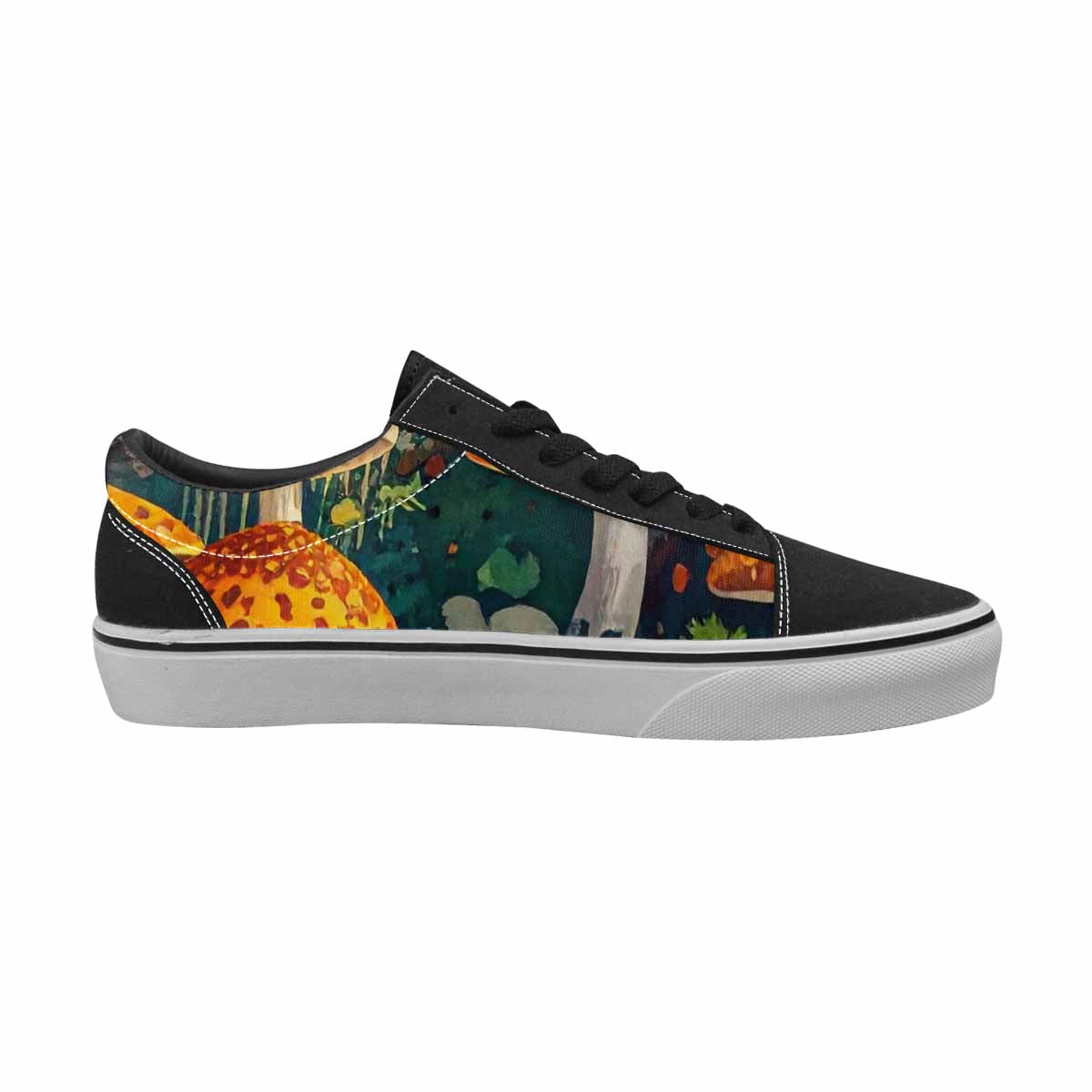 WOMEN'S Mushrooms  Camo Mushrooms Lace-Up Canvas Dark Academia Sneakers