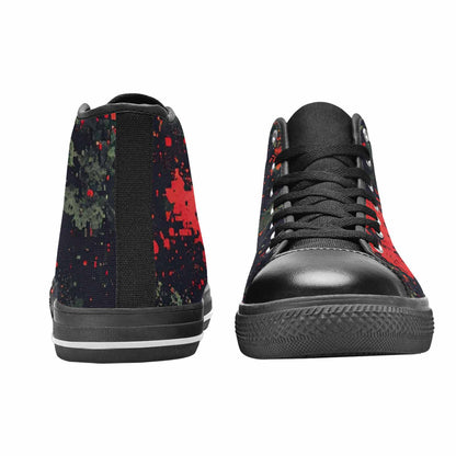 MEN'S Military Camouflage Blotch High Top Canvas Vivid Custom Sneakers