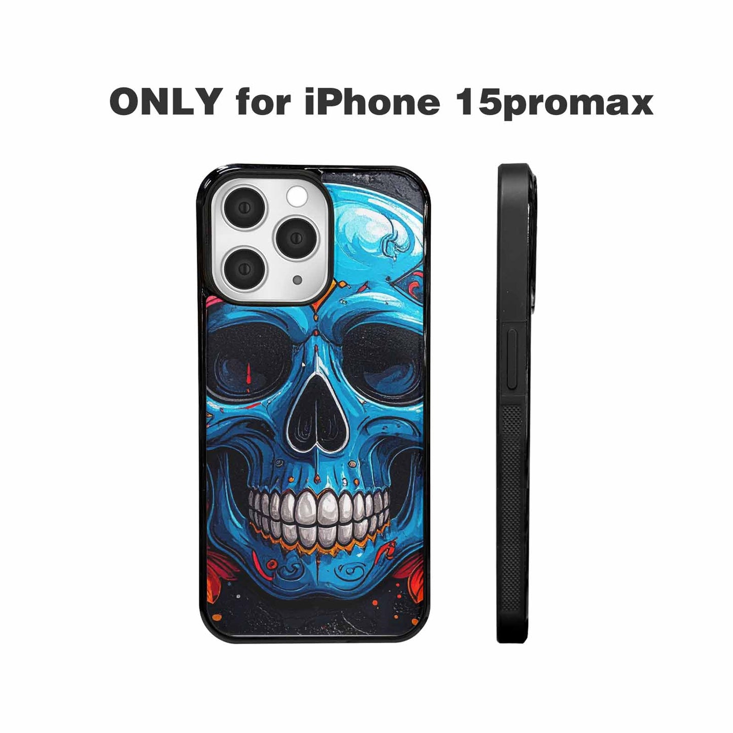 iPhone 15 Pro Max Case — Graffiti Skull Art Seamless Pattern Vibrant, Customized Protective Case