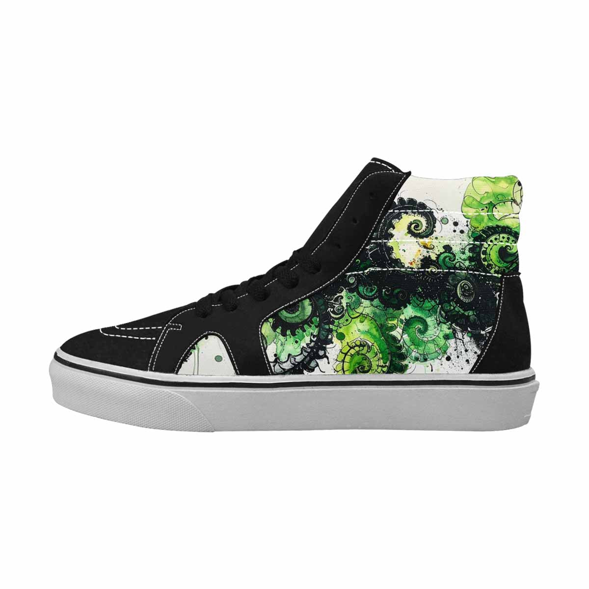 MEN'S Tie High Top Canvas Kaleidoscope Custom Sneakers