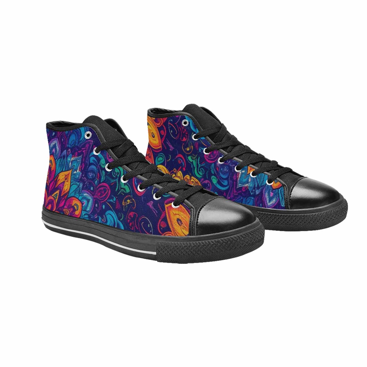 MEN'S Tie Dye Mandala High Top Canvas Y2K Shoes