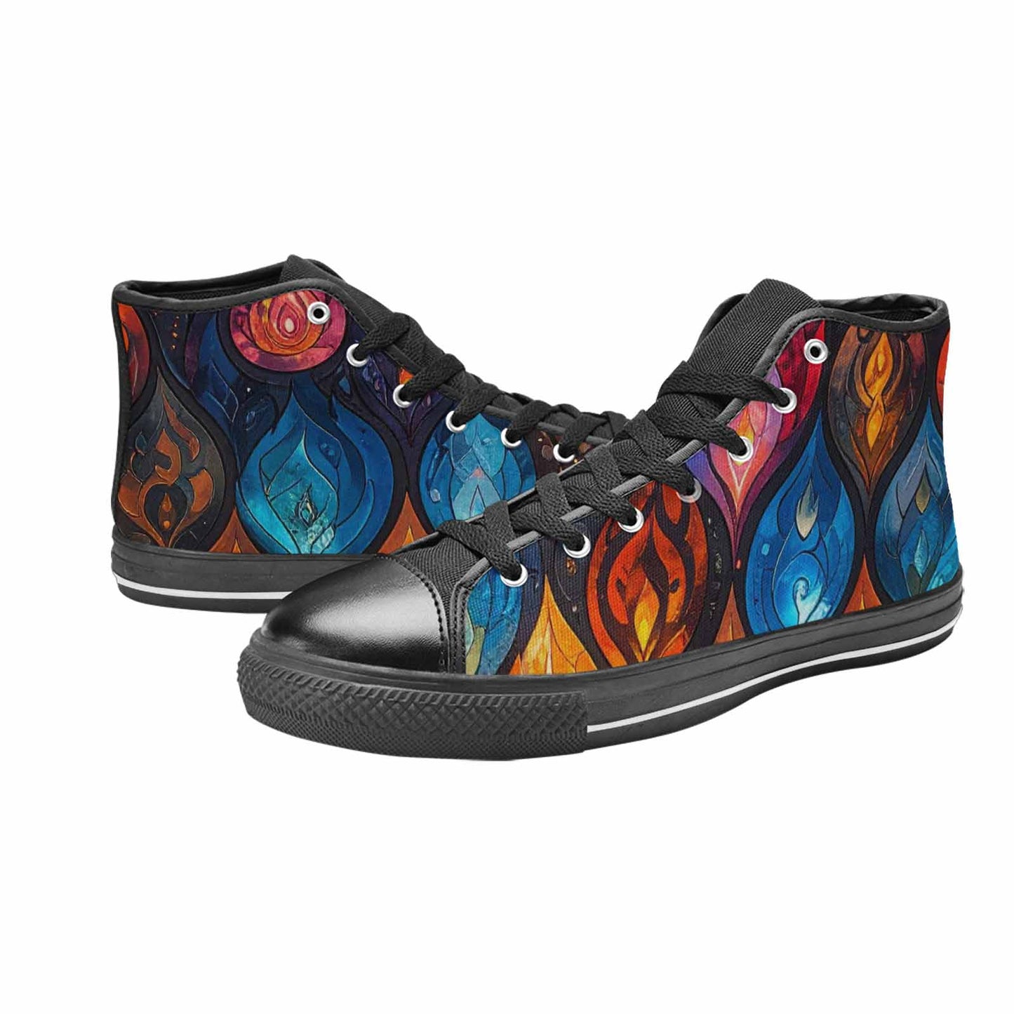 MEN'S Fire Flame High Top Canvas Y2K Sneakers