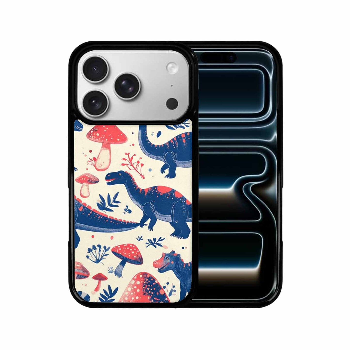 iPhone 17 Pro Case — Vintage Dinosaurs Mushroom Retro Vintage, Customized Protective Case