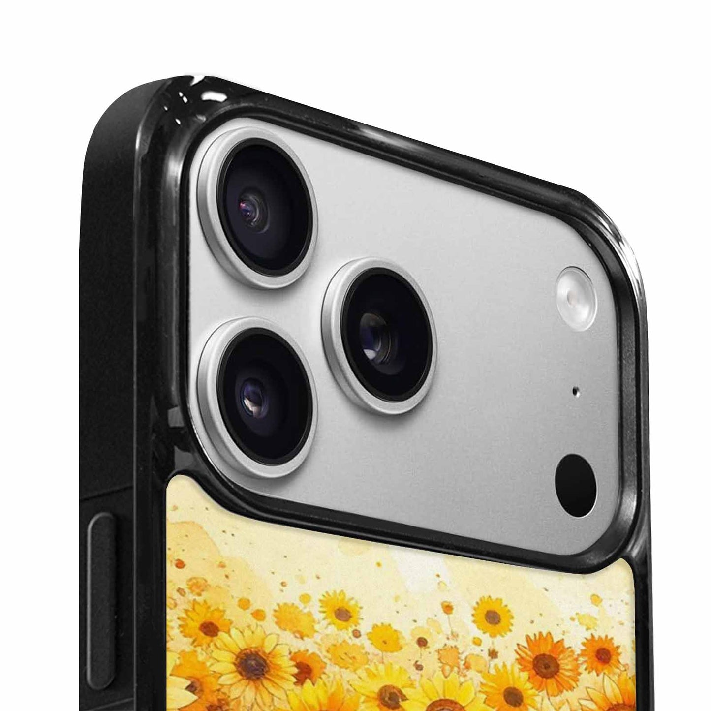 iPhone 17 Pro Case — Full Color Vibrant Sunflower Burst Floral, Personalized Phone Case