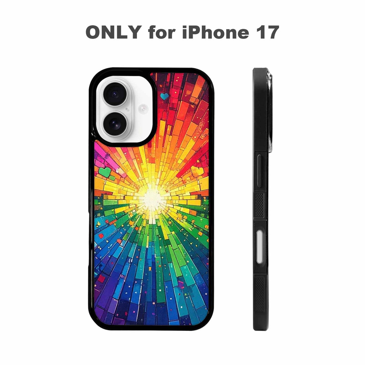 iPhone 17 Case — Pixel Art Bit Burst Original Art, Original Design Phone Case
