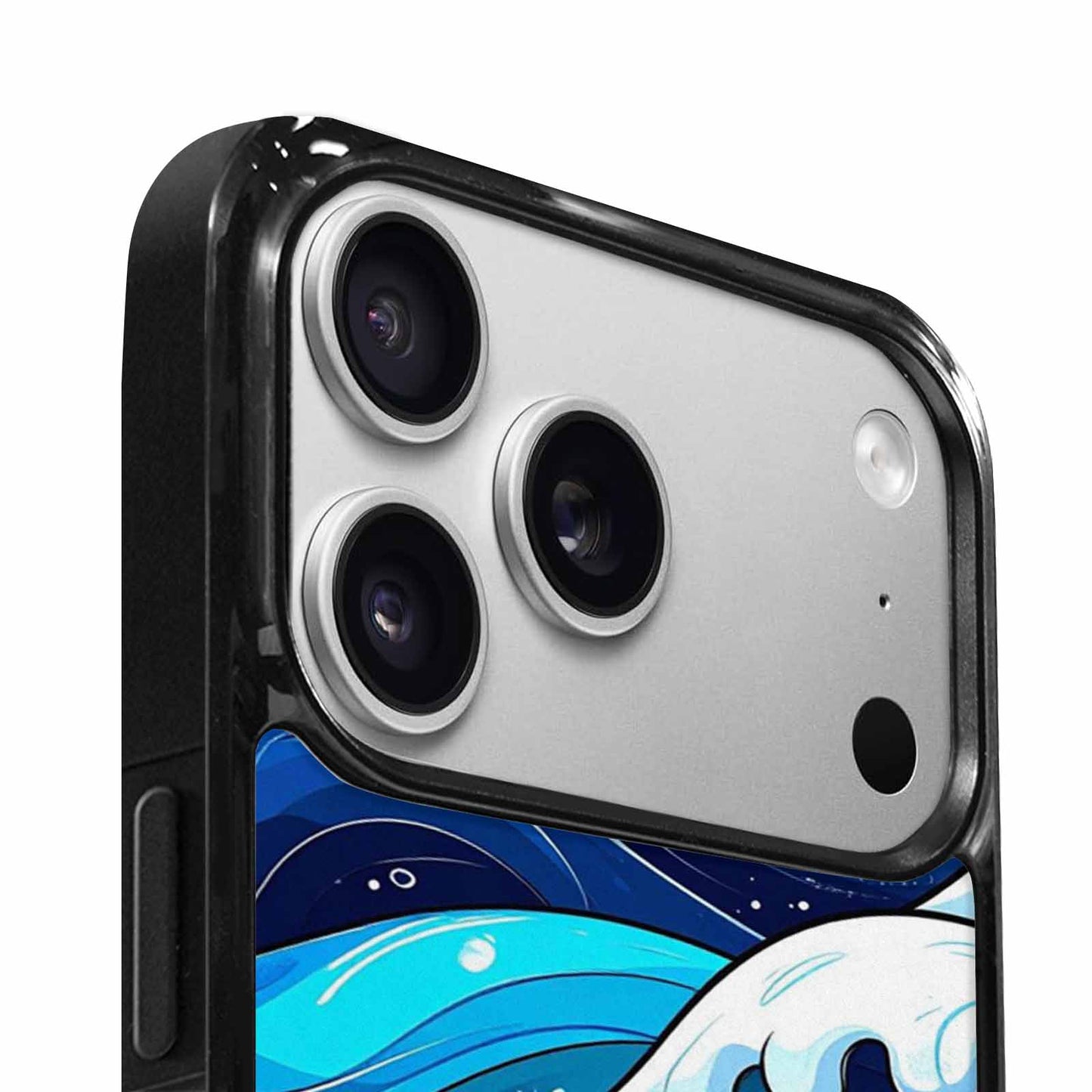 iPhone 17 Pro Case — Glossy Winter Wave Seamless Cartoon Cute, Personalized Phone Case