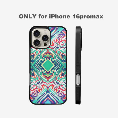 iPhone 16 Pro Max Case — Holographic Tribal Blaze, Custom Designed Case Cover