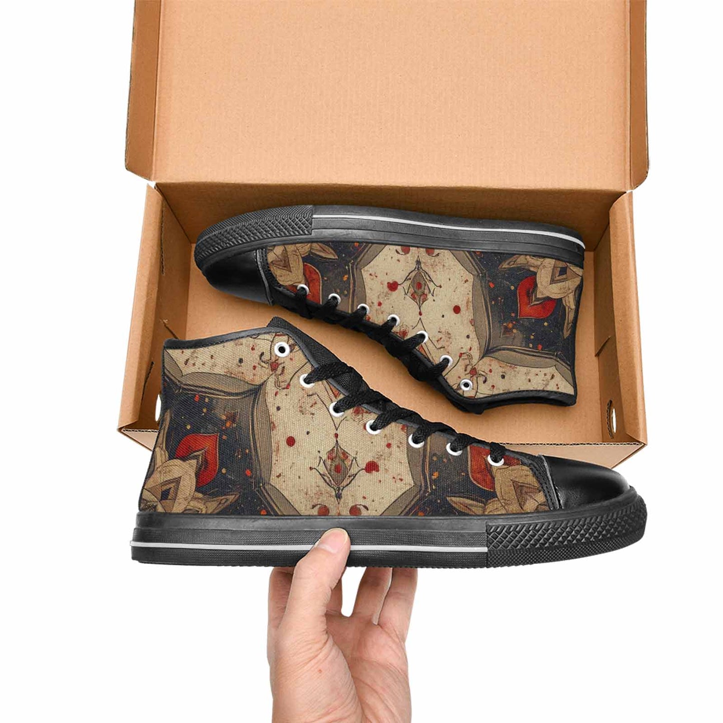 MEN'S Mandala High Top Canvas Vivid Sneakers