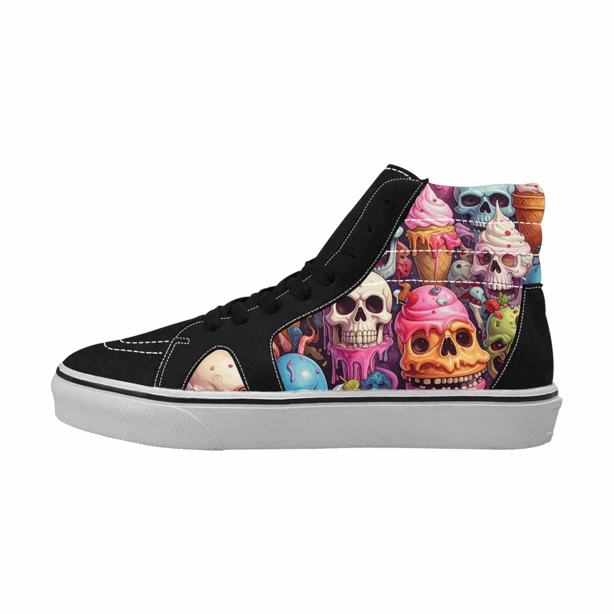 MEN'S Ice Cream Monsters  High Top Canvas Grunge Custom Shoes