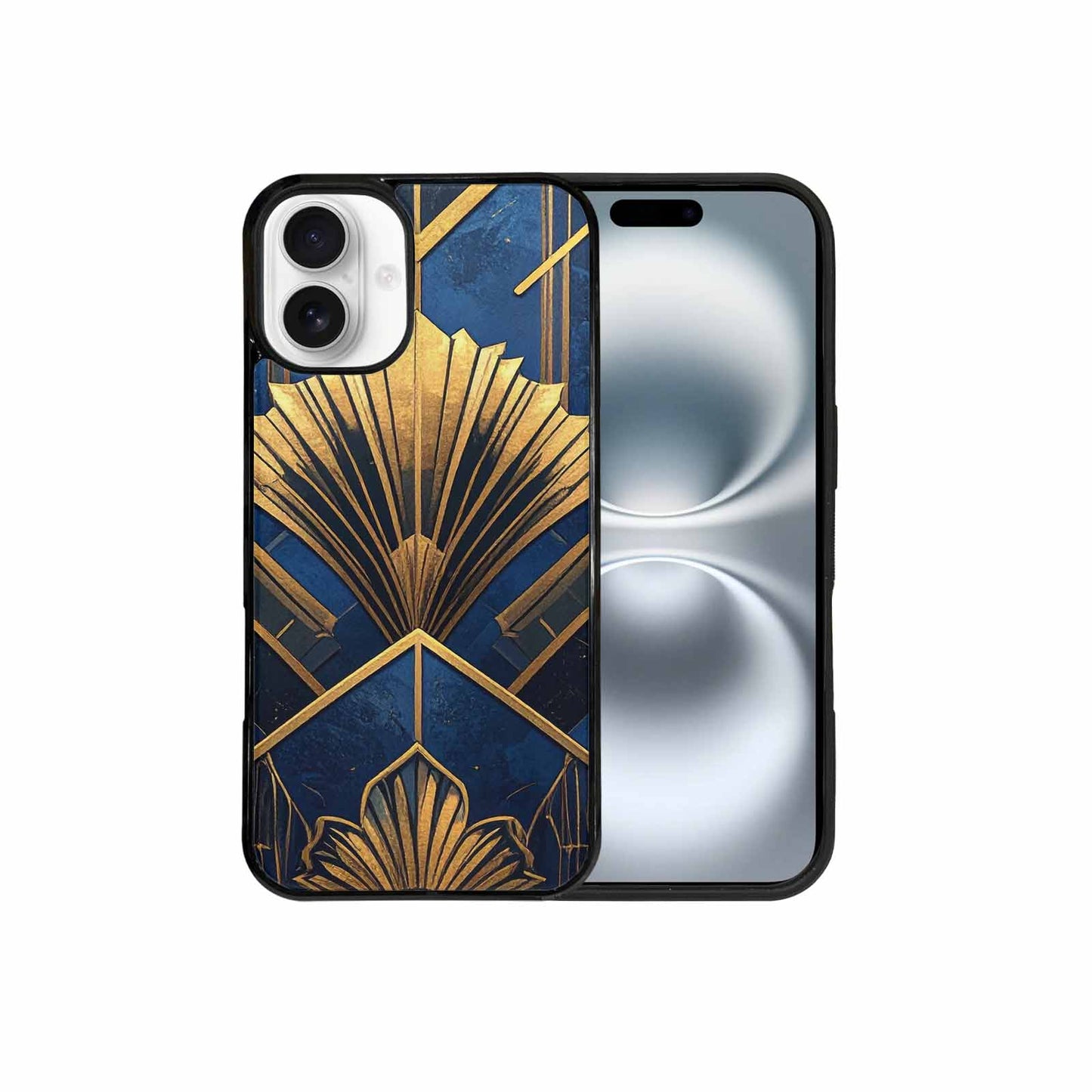 iPhone 16 Plus Case — Art Deco Illustration Pattern, Personalized Phone Case