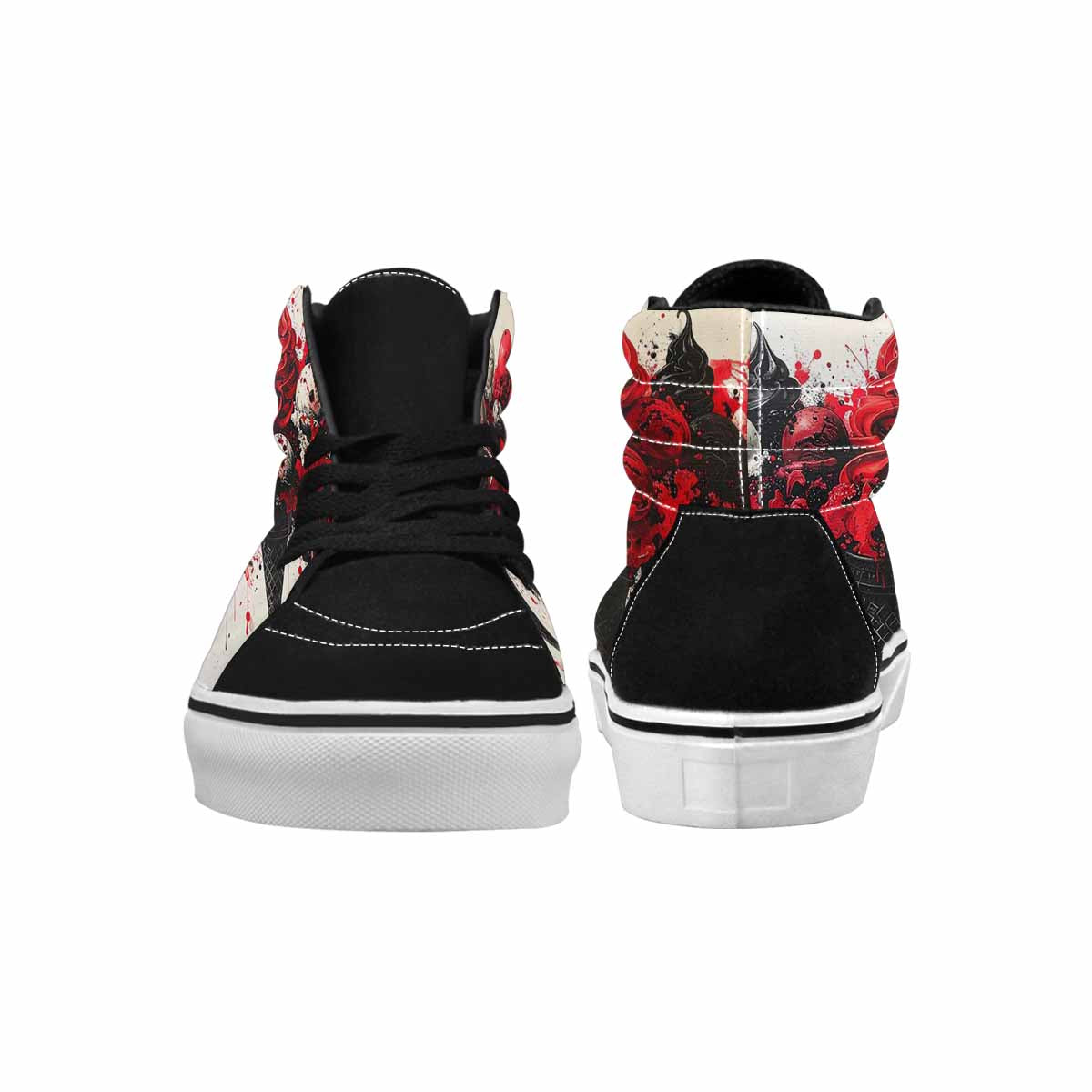 MEN'S Ice Cream Motif High Top Canvas Cottagecore Custom Sneakers