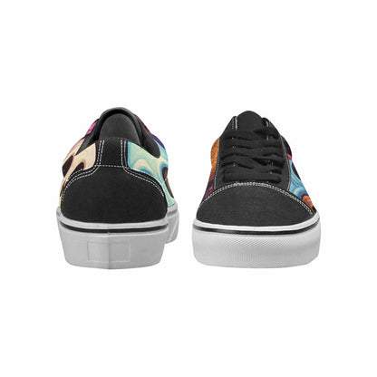 WOMEN'S Ice Cream Monsters  Lace-Up Canvas Vibrant Chaos Sneakers