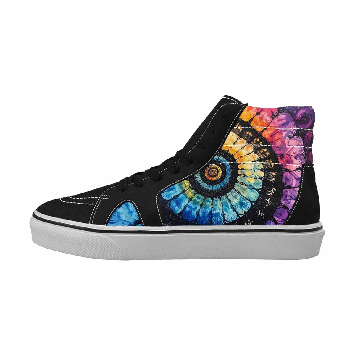 MEN'S Tie High Top Canvas Grunge Custom Shoes