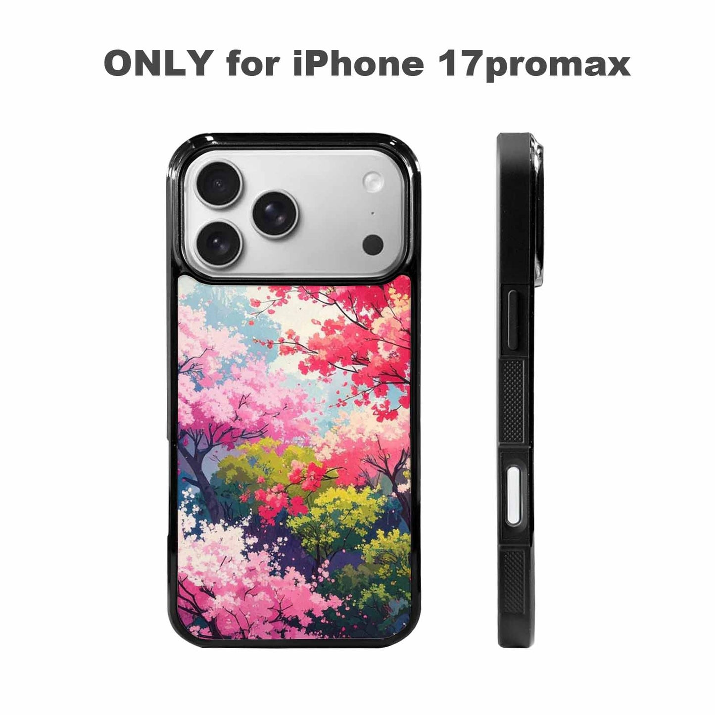 iPhone 17 Pro Max Case — Cherry Blossom Branch Cherry Original Art, Custom Print Case Cover