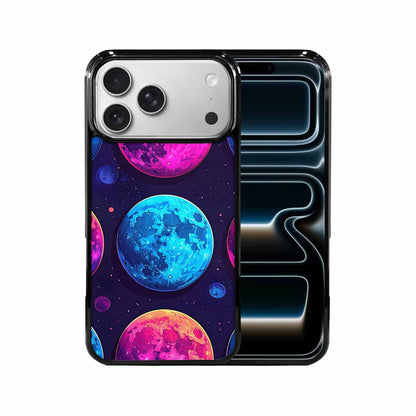 iPhone 17 Pro Max Case — Neon Winter Moon Cartoon Cute, Custom Printed Phone Case
