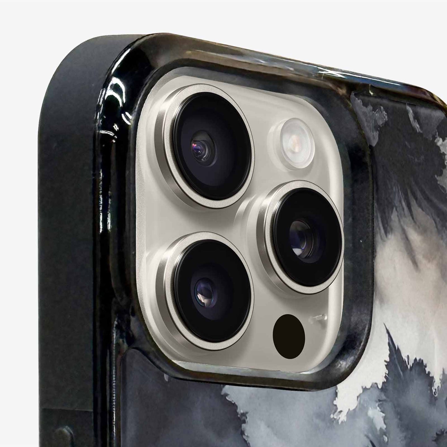 iPhone 15 Pro Max Case — Tie Dye Black And Gray Blended, Customized Protective Case
