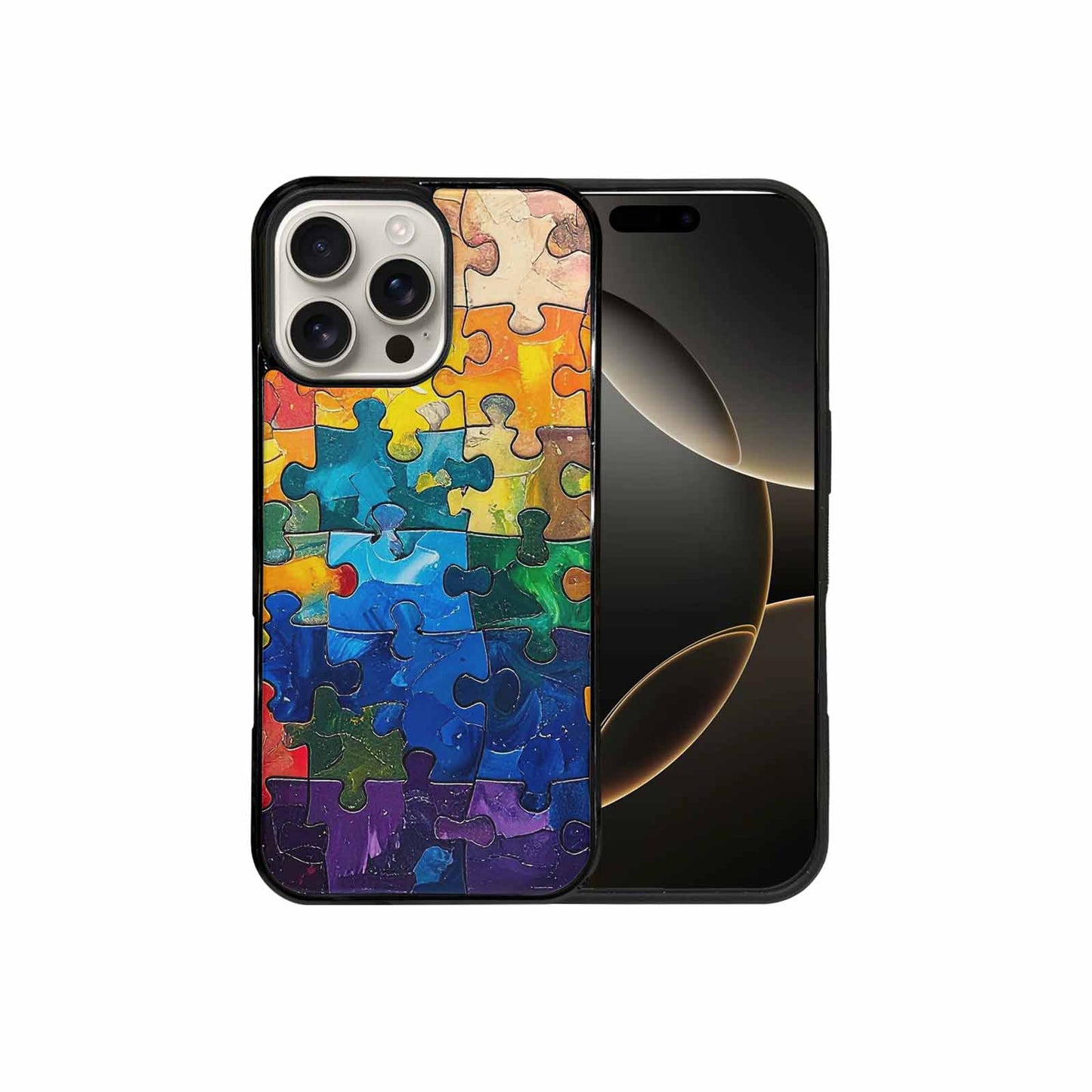 iPhone 16 Pro Max Case — Autism Puzzle Pieces Puzzle Piece Pattern, Custom Made Phone Cover