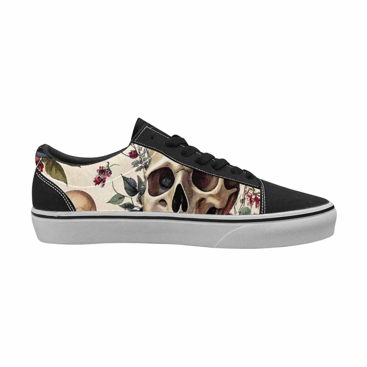 WOMEN'S Skulls - Roses Canvas Lace-Up Aesthetic Custom Shoes
