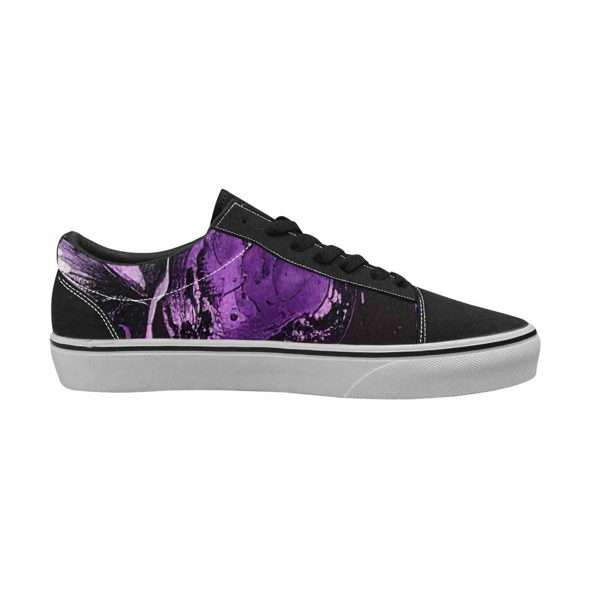 WOMEN'S Ice Cream Motif Lace-Up Canvas Neon Fantasy Custom Shoes