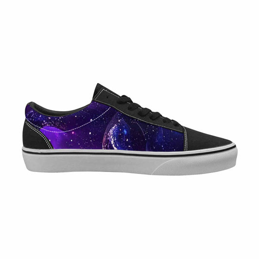 WOMEN'S Galaxy Snake Print Canvas Lace-Up Neon Fantasy Sneakers