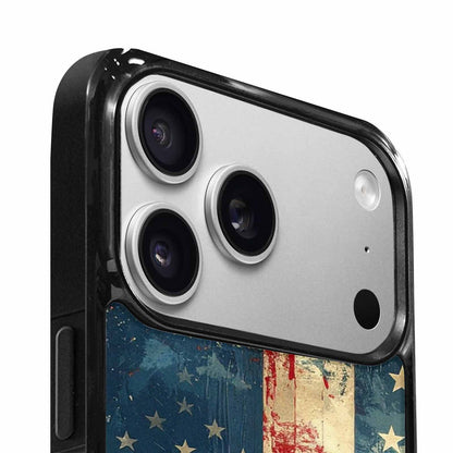 iPhone 17 Pro Max Case — Small American Flag Stars Galaxy Space, Personalized Phone Case