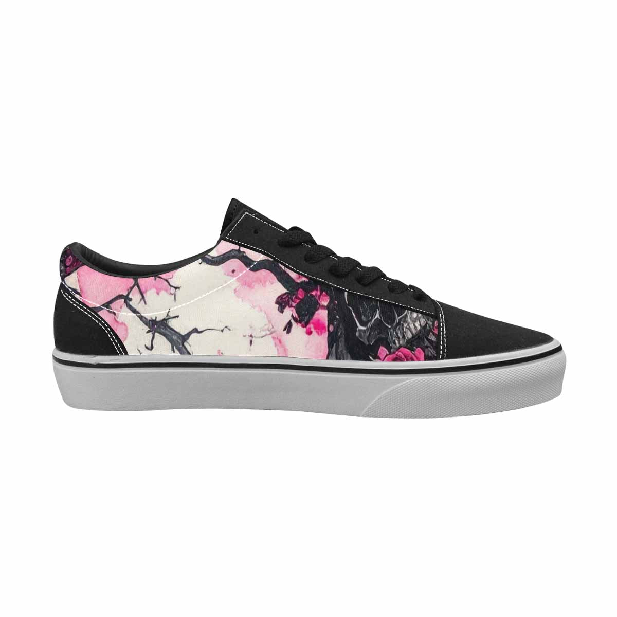 WOMEN'S Skull Roses Lace-Up Canvas Vibrant Chaos Sneakers