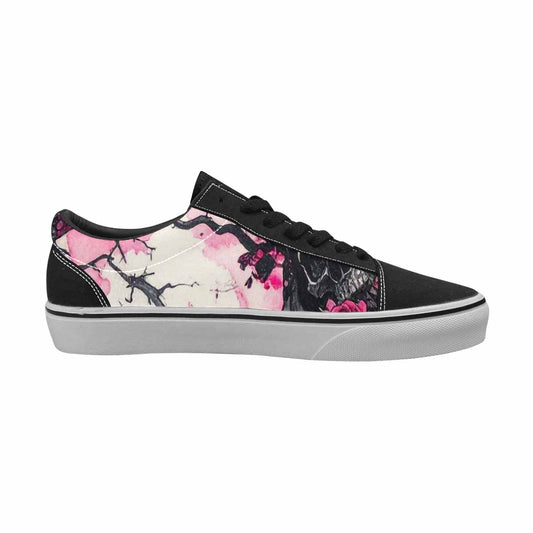 WOMEN'S Skull Roses Lace-Up Canvas Vibrant Chaos Sneakers