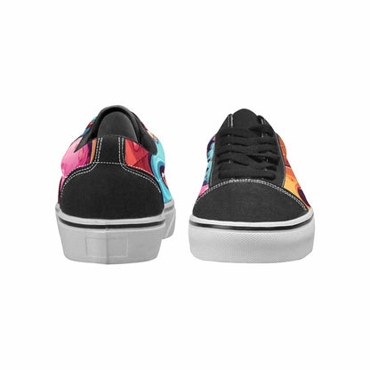 WOMEN'S Ice Cream Monsters  Lace-Up Canvas Wallpaper Art Custom Sneakers