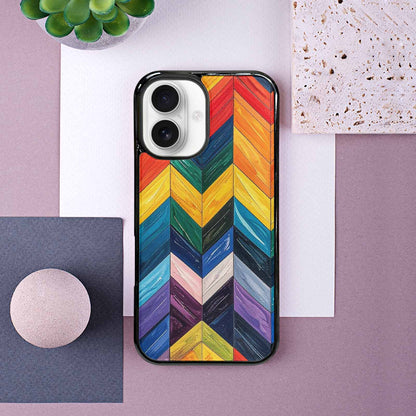 iPhone 16 Case — Progress Pride Flag Color Theme Small, Custom Printed Phone Case