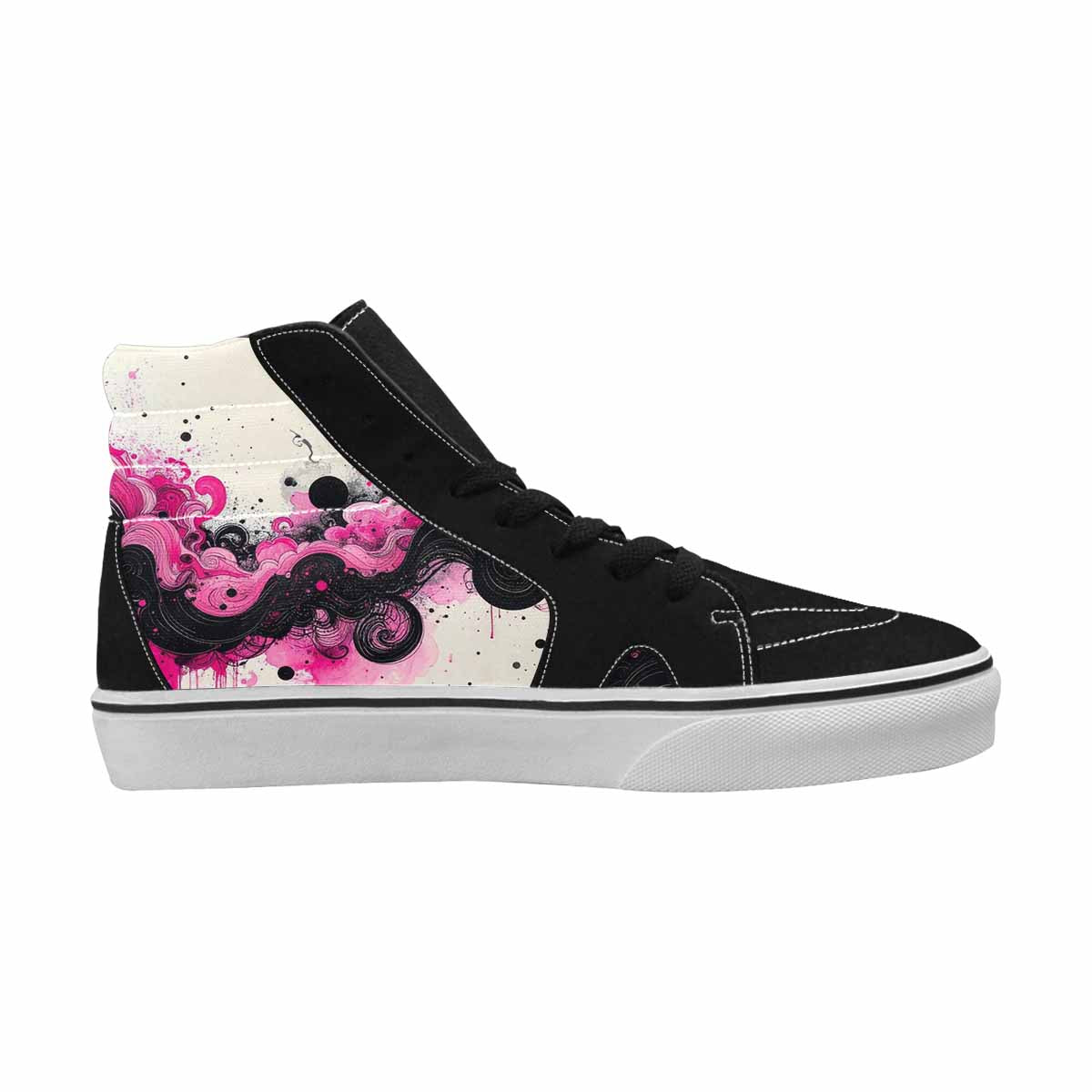 MEN'S Van Gogh Swirl High Top Canvas Vibrant Chaos Custom Sneakers