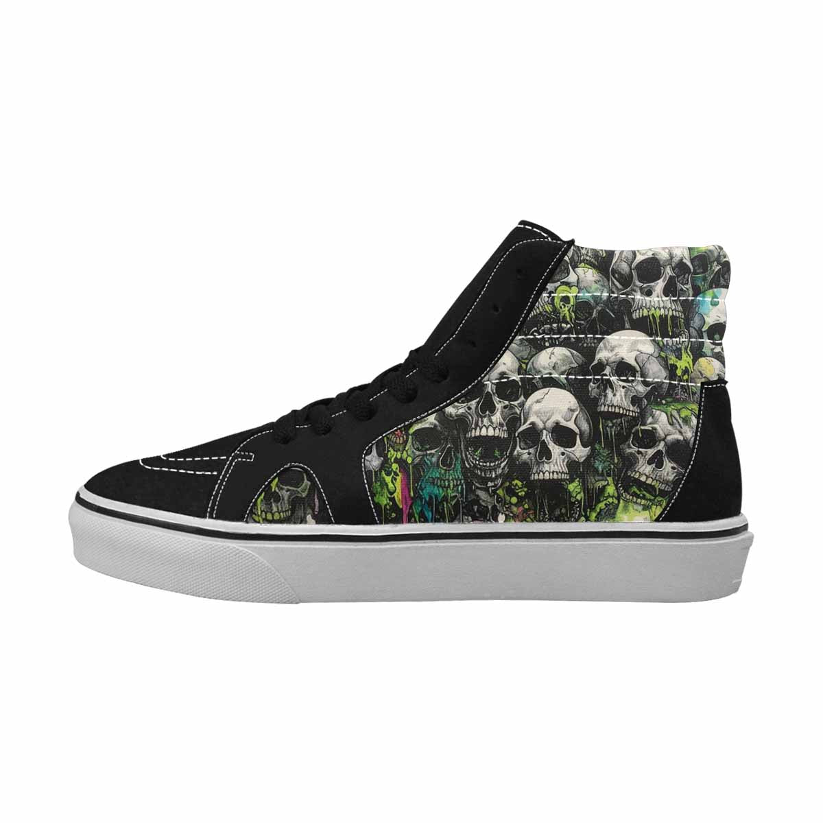 MEN'S Rainbow From Skull S High Top Canvas Melting Art Sneakers
