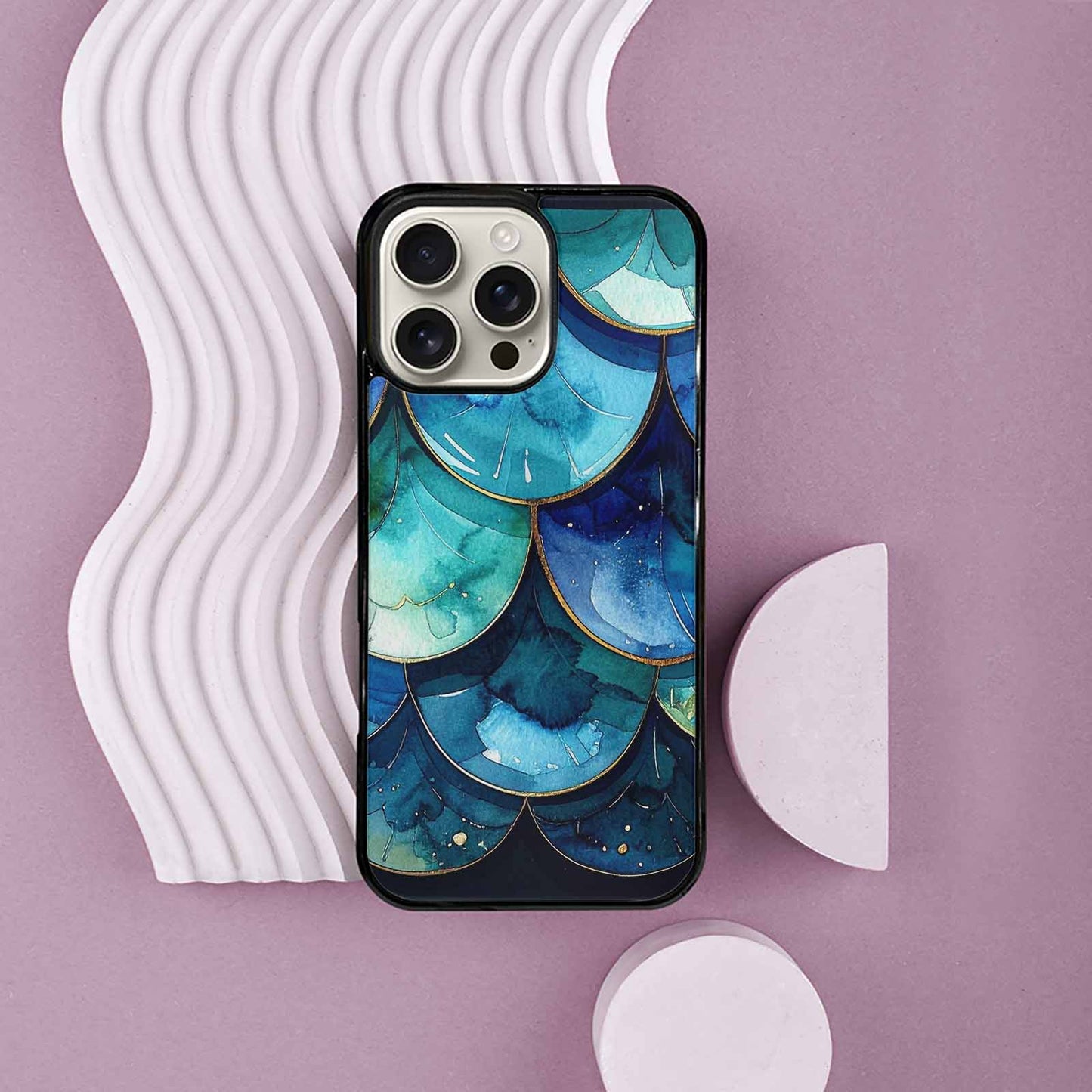 iPhone 16 Pro Max Case — Mermaid Scale Art Pattern, Personalized Phone Case