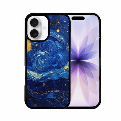 iPhone 17 Case — Swirling Deep Blue Night Galaxy Space, Original Design Phone Case