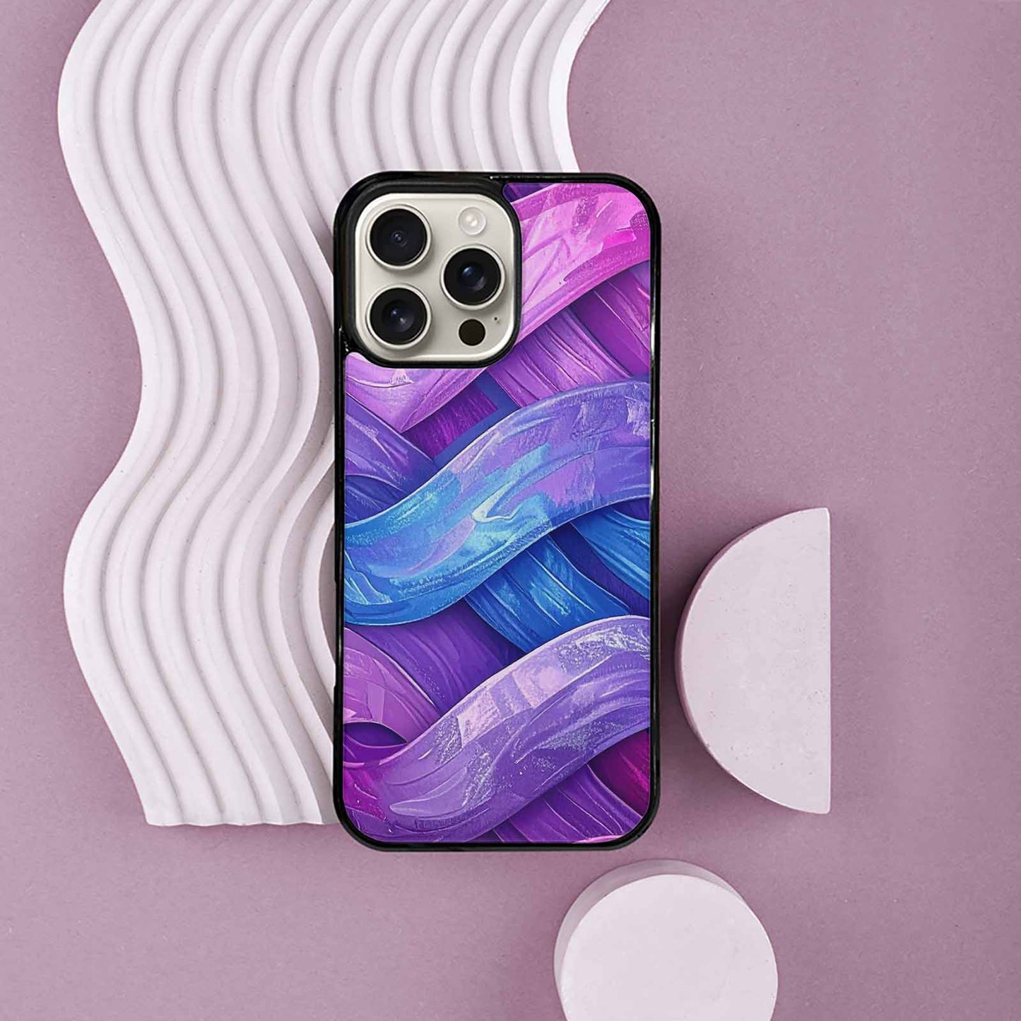 iPhone 16 Pro Max Case — Bisexual Flag Color Theme Small Rainbow, Customized Protective Case