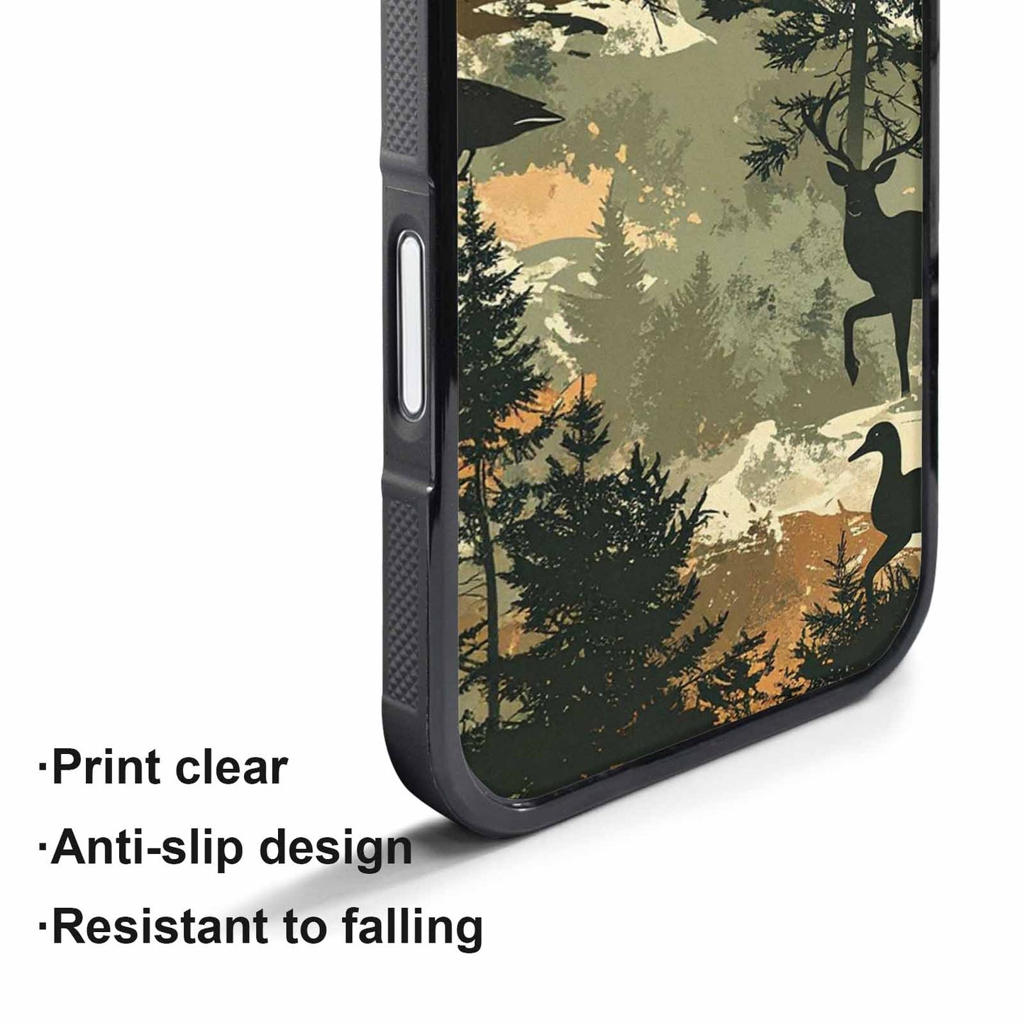iPhone 17 Pro Case — Hunting Camouflage Pattern With Deer Camo, Unique Phone Case Design