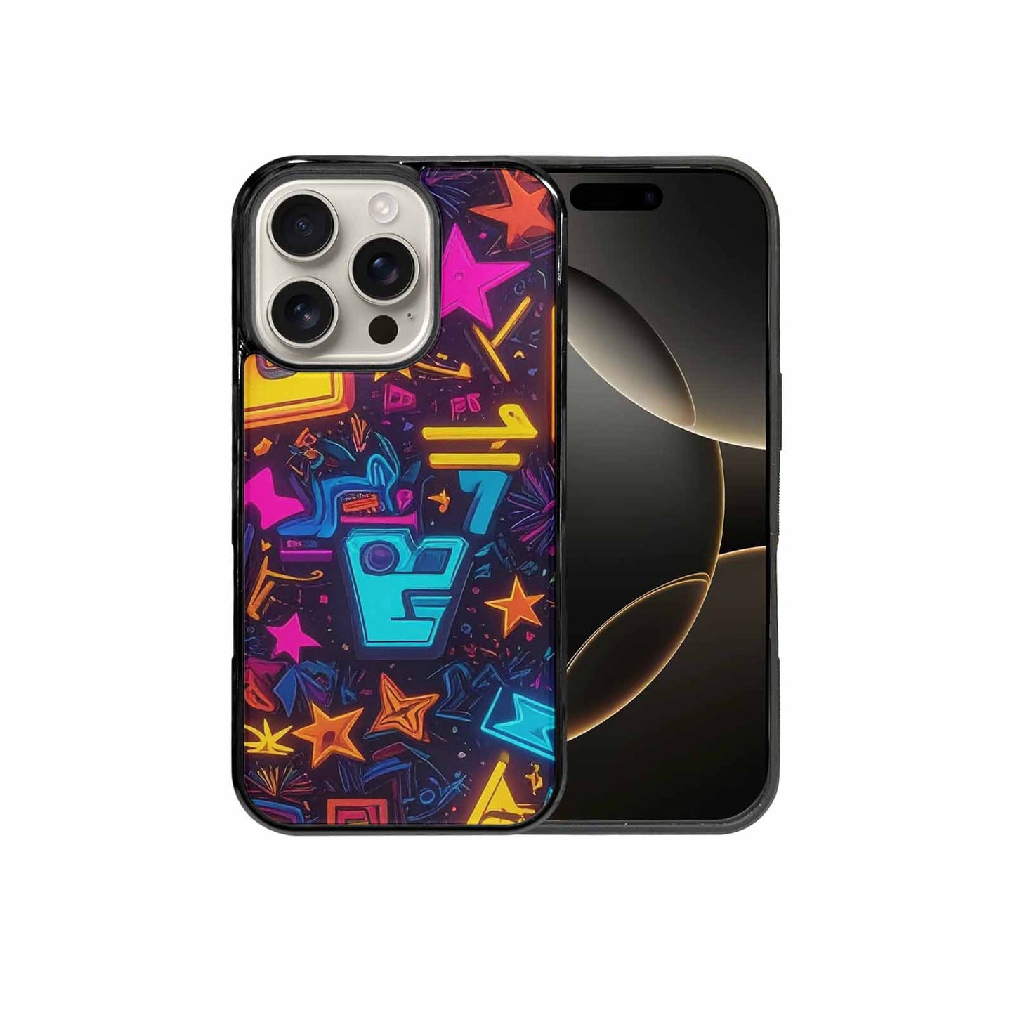 iPhone 16 Pro Case — 80s Retro Motif 80s Retro Motifs, Personalized Phone Case