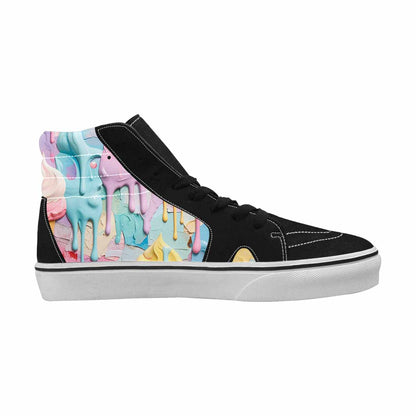WOMEN'S Soft Serve Swirl Monster Characters High Top Canvas Dark Academia Sneakers