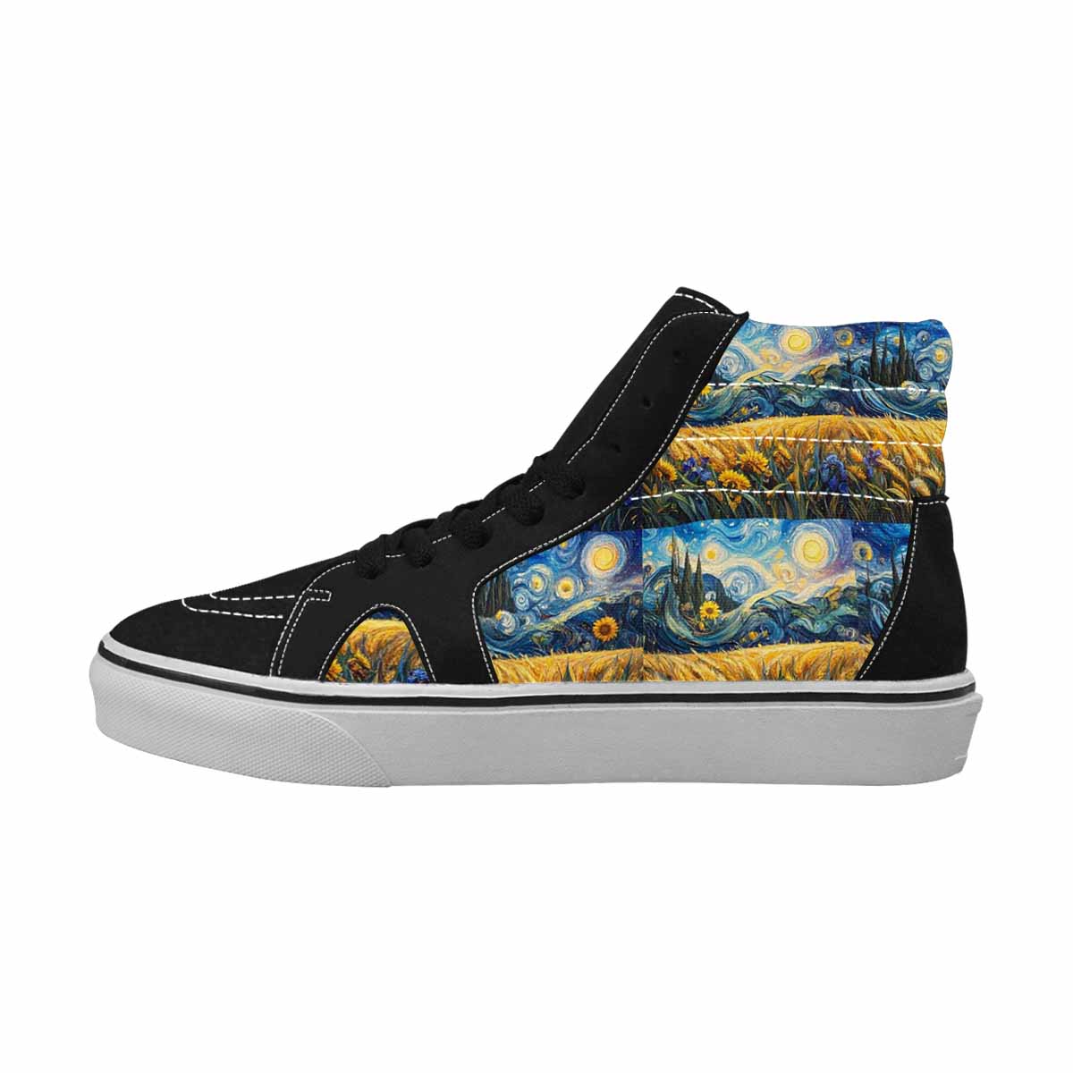 WOMEN'S Van Gogh-Style Swirl High Top Canvas Dreamcore Shoes