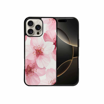 iPhone 16 Pro Max Case — Japanese Cherry Blossom Pattern Sakura Flowers, Custom Art Phone Cover