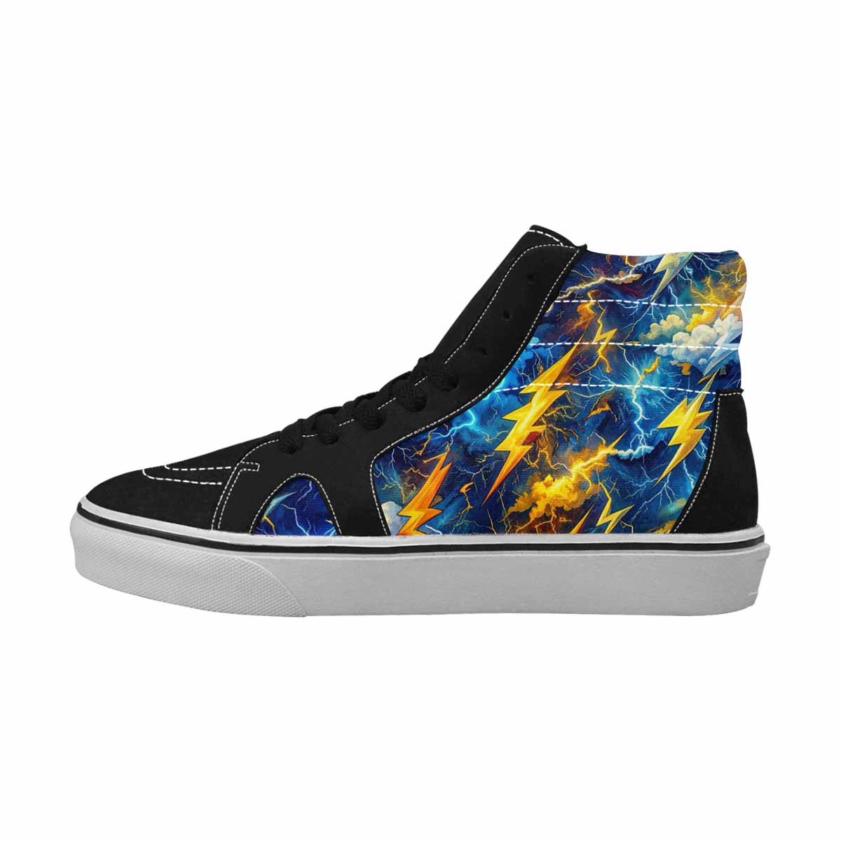 WOMEN'S Lightning Bolt High Top Canvas Dark Academia Shoes