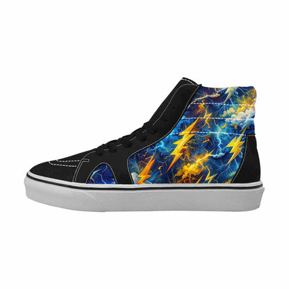 WOMEN'S Lightning Bolt High Top Canvas Dark Academia Shoes