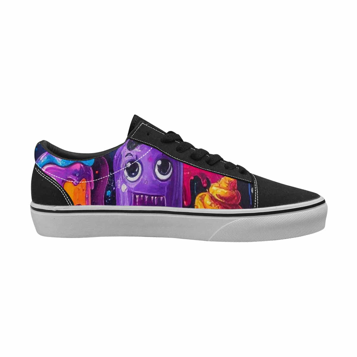 WOMEN'S Ice Cream Monsters  Lace-Up Canvas Surreal Shoes
