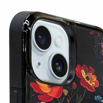 iPhone 15 Plus Case — Shadowy Glitch Floral Pattern Hundreds Of, Custom Print Case Cover