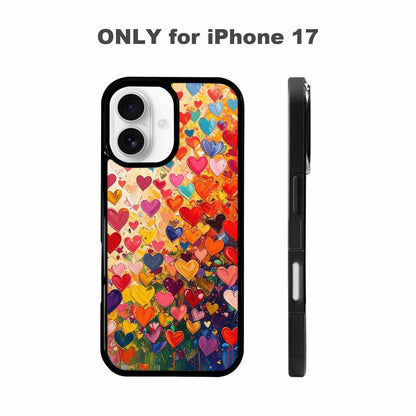 iPhone 17 Case — Full Color Vibrant Heart Original Art, Custom Printed Phone Case