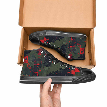 WOMEN'S Military Camouflage Blotch High Top Canvas Dreamcore Custom Sneakers